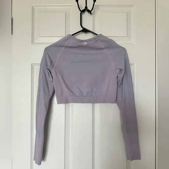 Gymshark Lavender Long Sleeve Crop Top - Picture 4 of 6